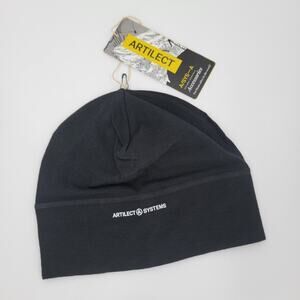 Artilect Systems Darkhorse Skully Beanie Black Merino Wool Nylon Blend O/S Hat